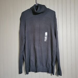 NWT INC International Concepts Turtleneck Knit Sweater Black Women's 2XL